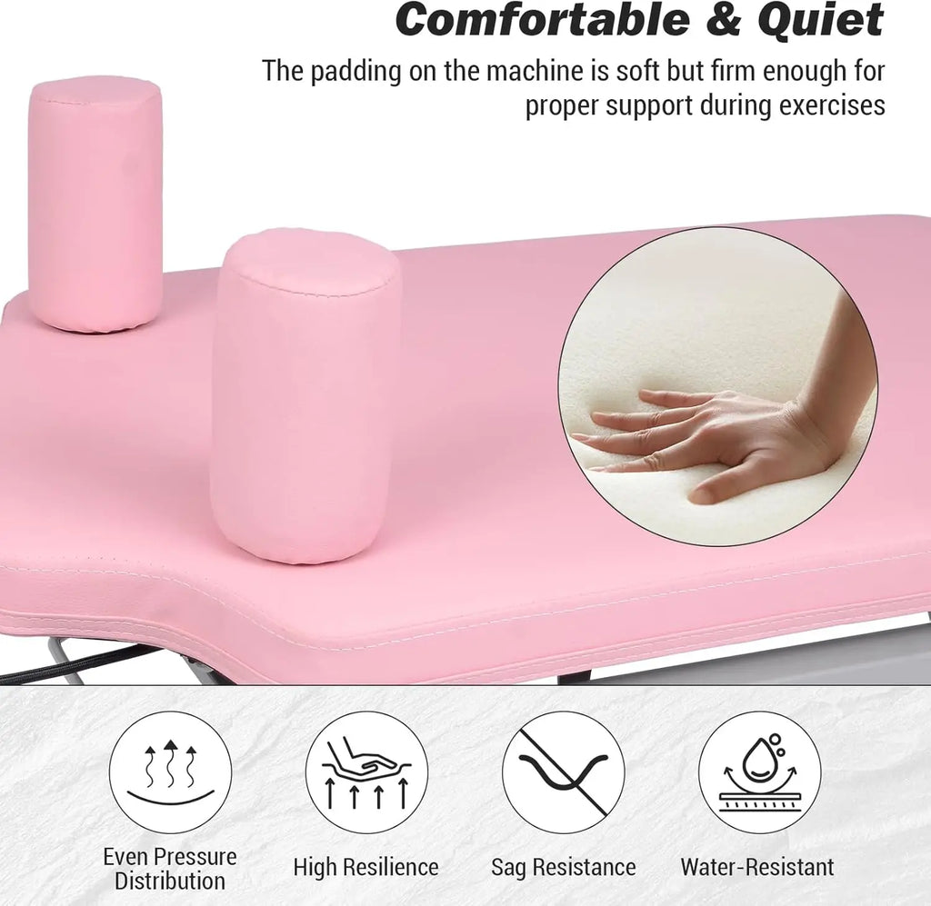 Foldable Reformer Pilates Machine, Compact Pilates Reformer Core Bed Equipment with Resistance Cords for Home Gym Workout